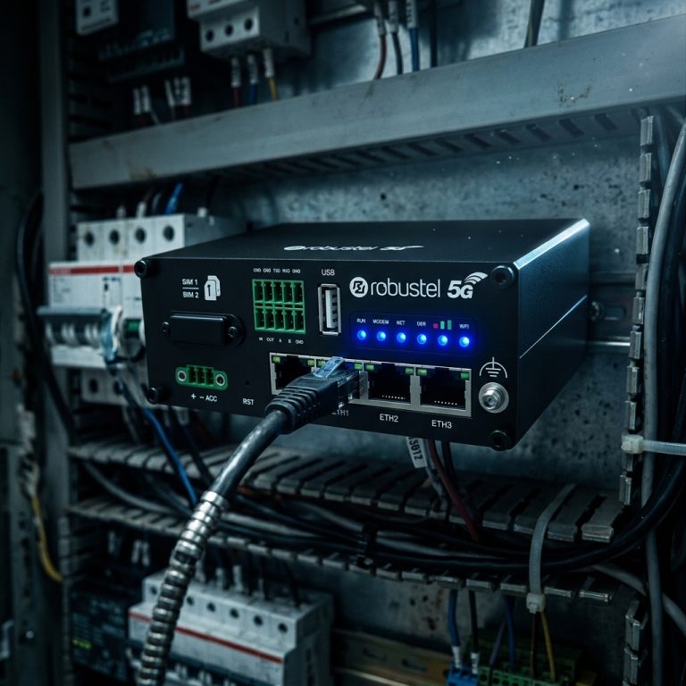 Robustel R5020: router industrial 5G cu GNSS și PoE — pentru ce aplicații e potrivit
