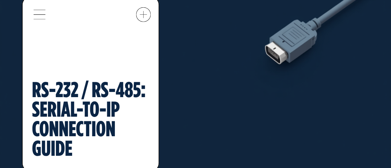 Grafic banner RS-232 RS-485 serial to IP