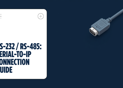 Grafic banner RS-232 RS-485 serial to IP